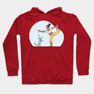 YOGA WITH CAT ILLUSTRATION Hoodie